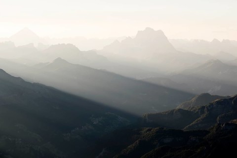 View from Mt Piz Boe to Mt Col di Lana