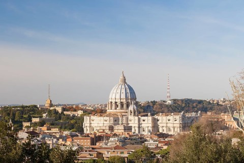 Vatican City and Saint Peter's Basilica from Janiculum hill
