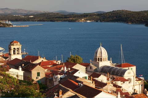 View of the town with the Cathedral of St. James