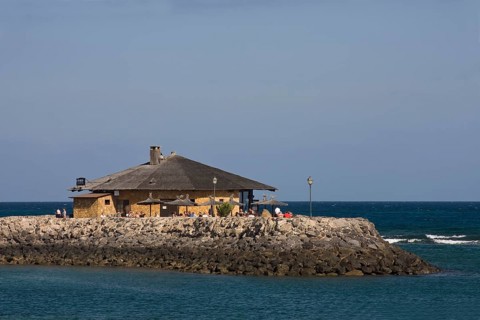 Beach restaurant on the beach of Caleta de Fuste