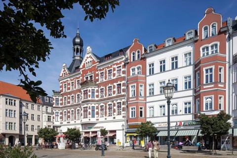 Historic commercial and office buildings on Schlossplatz square