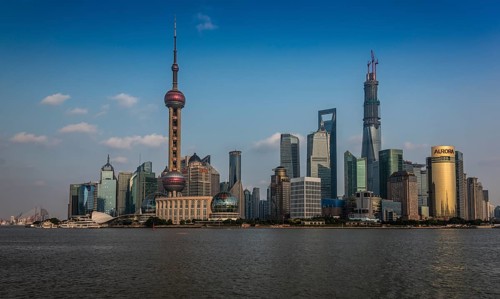 Pudong skyline with Oriental Pearl Tower