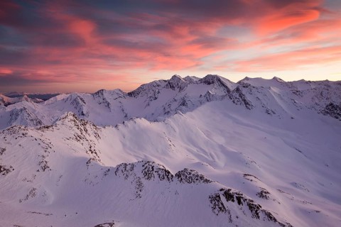 Atmospheric clouds over Obergurgl