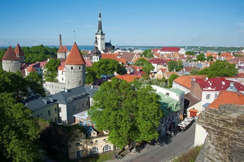 View from Toompea Hill to the Lower Town