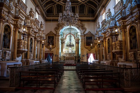 Interior of the Bonfirm church in the Pelourinho