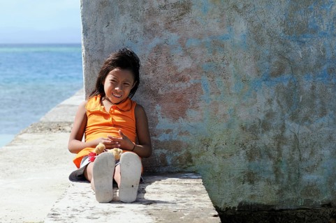 Kuna Indian girl in a Kuna Indian village