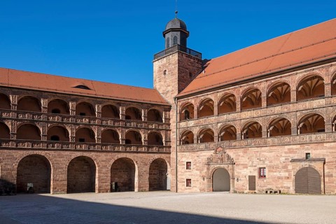 Beautiful courtyard with arcades