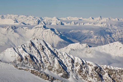 Zillertal Alps in winter