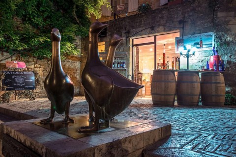 Geese sculptures