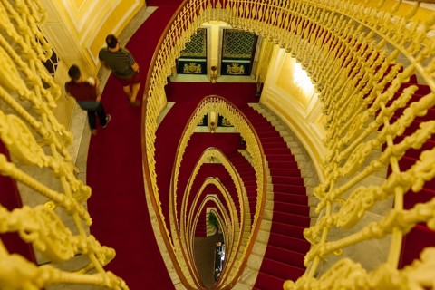 Old staircase in a historic building