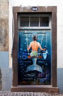 Mermaid on a swing
