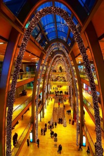 Christmas decorations in the Europa Passage shopping centre