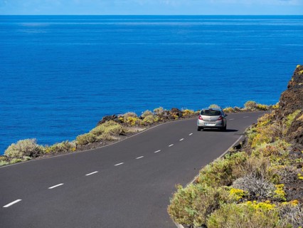 Coastal road at Faro de Fuencaliente