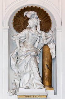 Baroque female stucco statue
