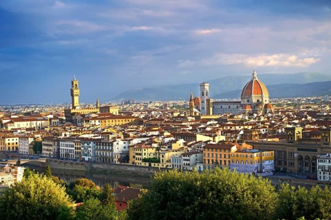 Cityscape with the Palazzo Vecchio and the Duomo