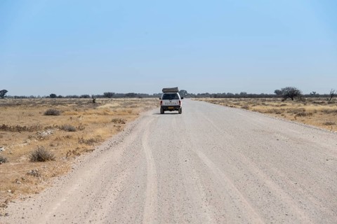 Car on dirt road