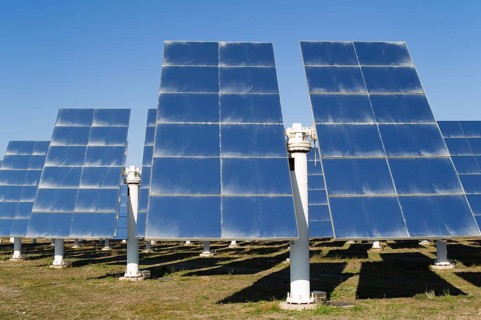 Rows of solar panels