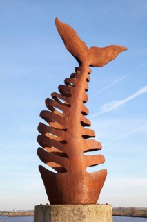 Fish bone sculpture