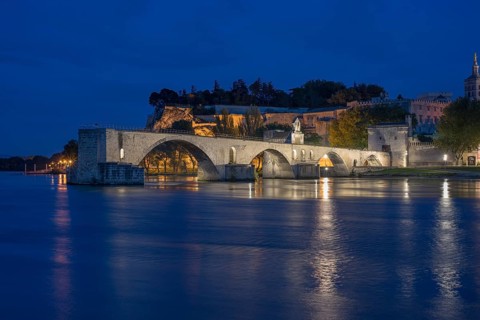 Rhone with the Pont Saint-Benezet bridge