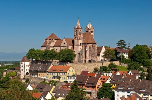 View from Eckartsberg over the historic town centre with St. Stephan's Cathedral