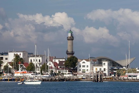 Townscape with a lighthouse