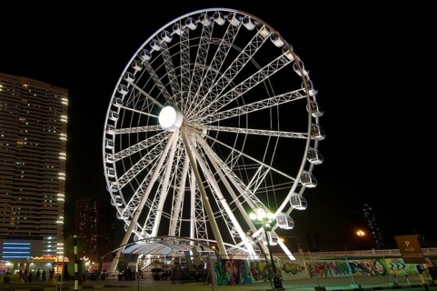 Ferris wheel at night
