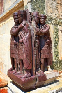The Tetrarch Statues showing the Emperor Diocletian and his co-Emperor Maximian embracing