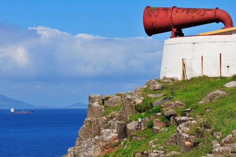 Huge foghorn at the lighthouse