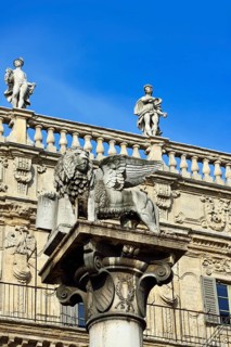 Rennassance column with the Lion of St. Mark