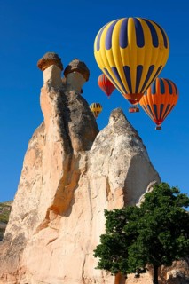 Hot air balloons and fairy chimneys