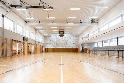 Interior view of a gymn