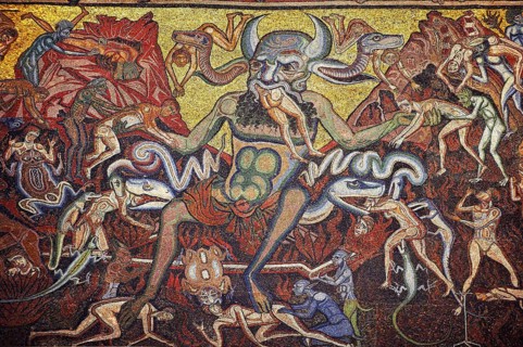 Medieval mosaics on the ceiling of the Baptistry of Florence Cathedral