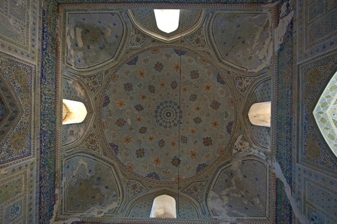Ornate ceiling in the Timurid Mausoleum