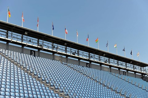 Empty grandstand