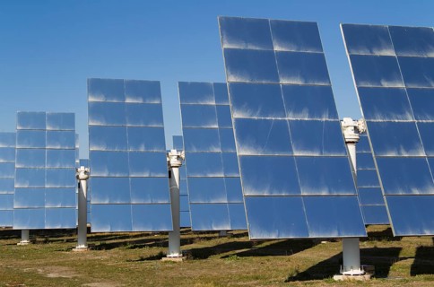 Rows of solar panels