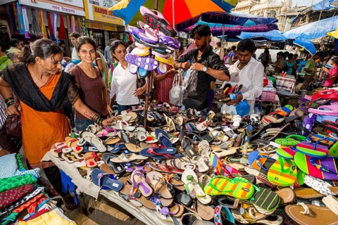 Shoes for sale at Mangaldas Market