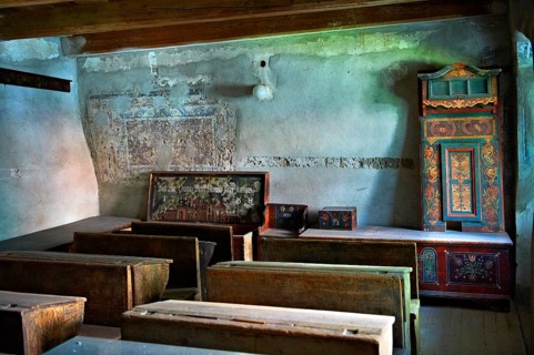 Schoolroom in the Saxon fortified church of Prejmer