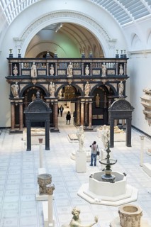 The atrium of the Victoria and Albert Museum in London