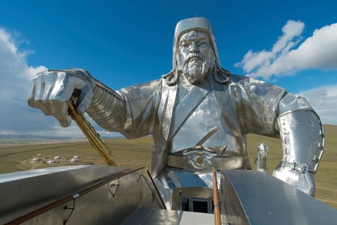 Forty-metre high statue of Genghis Khan