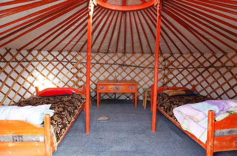 Simple yurt for tourists