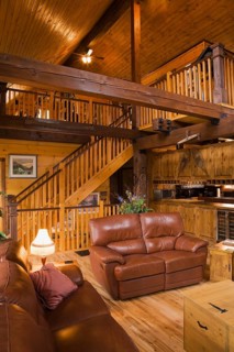 Living room inside a Canadiana Cottage