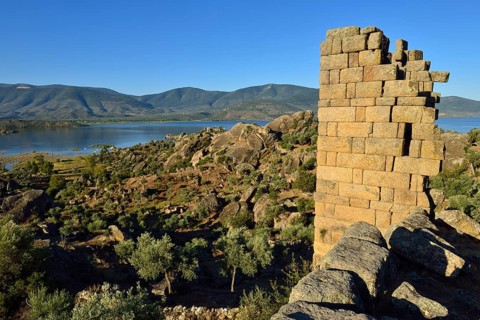 Antique city wall of Heracleia by Latmus