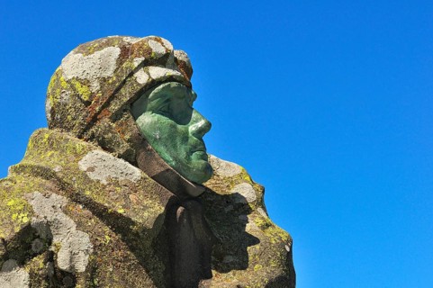 Monument to the aviation pioneer Eugene Renaux on the summit of the Puy de Dome volcano