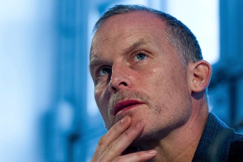 U.S. artist Matthew Barney at a press conference in the Haus der Kunst