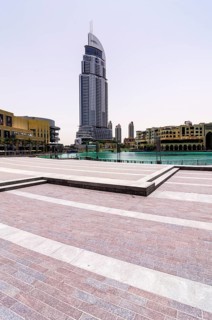 The Dubai Mall with the The Address Downtown Dubai skyscraper