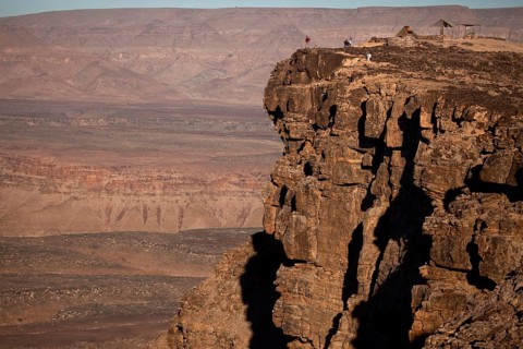 Tourists at Visrivier Canyon or Fish River Canyon
