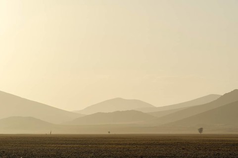 Morning haze over the landscape of the Namib Desert