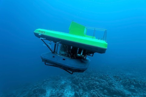 Submarine with tourists
