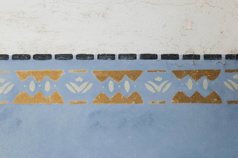 Wall decoration in a house in a former diamond miners' town