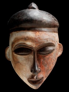 Traditional African wooden tribal mask